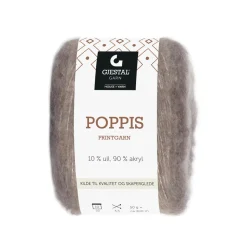 Gjestal Garn Poppis printgarn 50 g brun – graderet garn