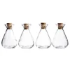 Glasflasker med prop 4-pak, højde 10,5 cm, Ø7 cm, rummer 150 ml