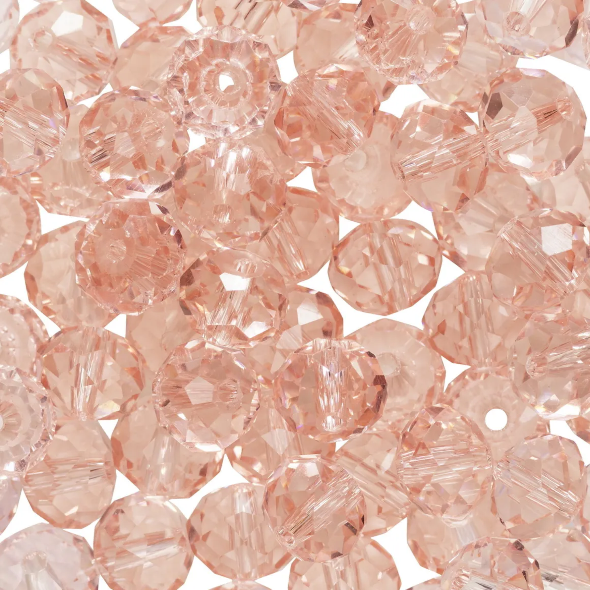 Glasperle facet rosa 80 stk.
