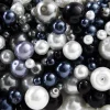 Glasperlemix 4-10 mm grå/hvid