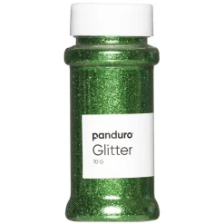 Glitter grøn, 70 gram gnistrende glitter fremstillet af >90% cellulose!