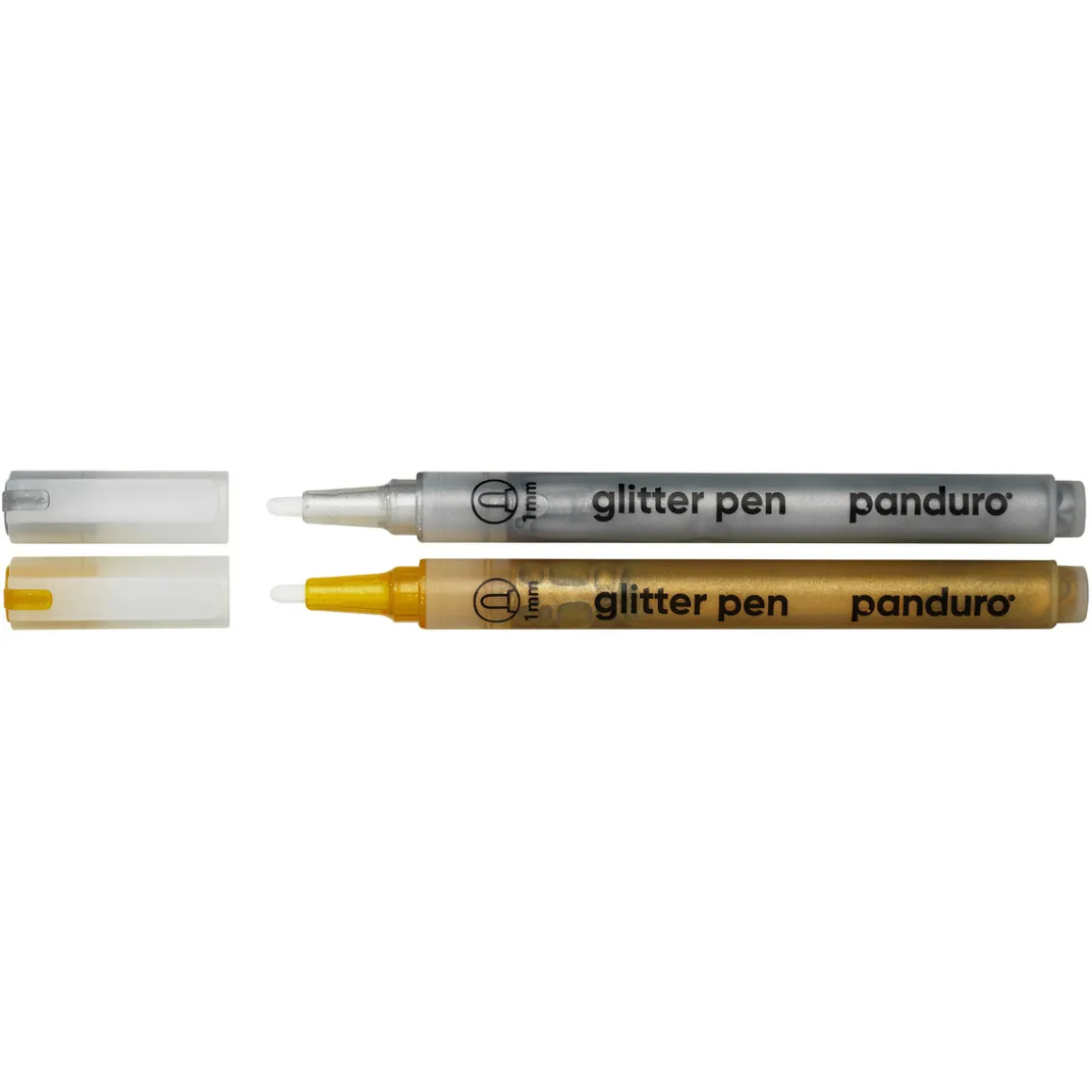 Glitter Pens 2 mm guld+sølv