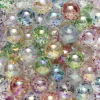 Glitterperler med smukke, iriserende farver, ca. 300 stk. Ø10 mm
