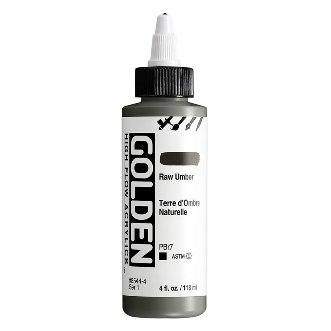 Golden Artist High Flow Acrylics 118 ml – Raw umber #8544 series 1