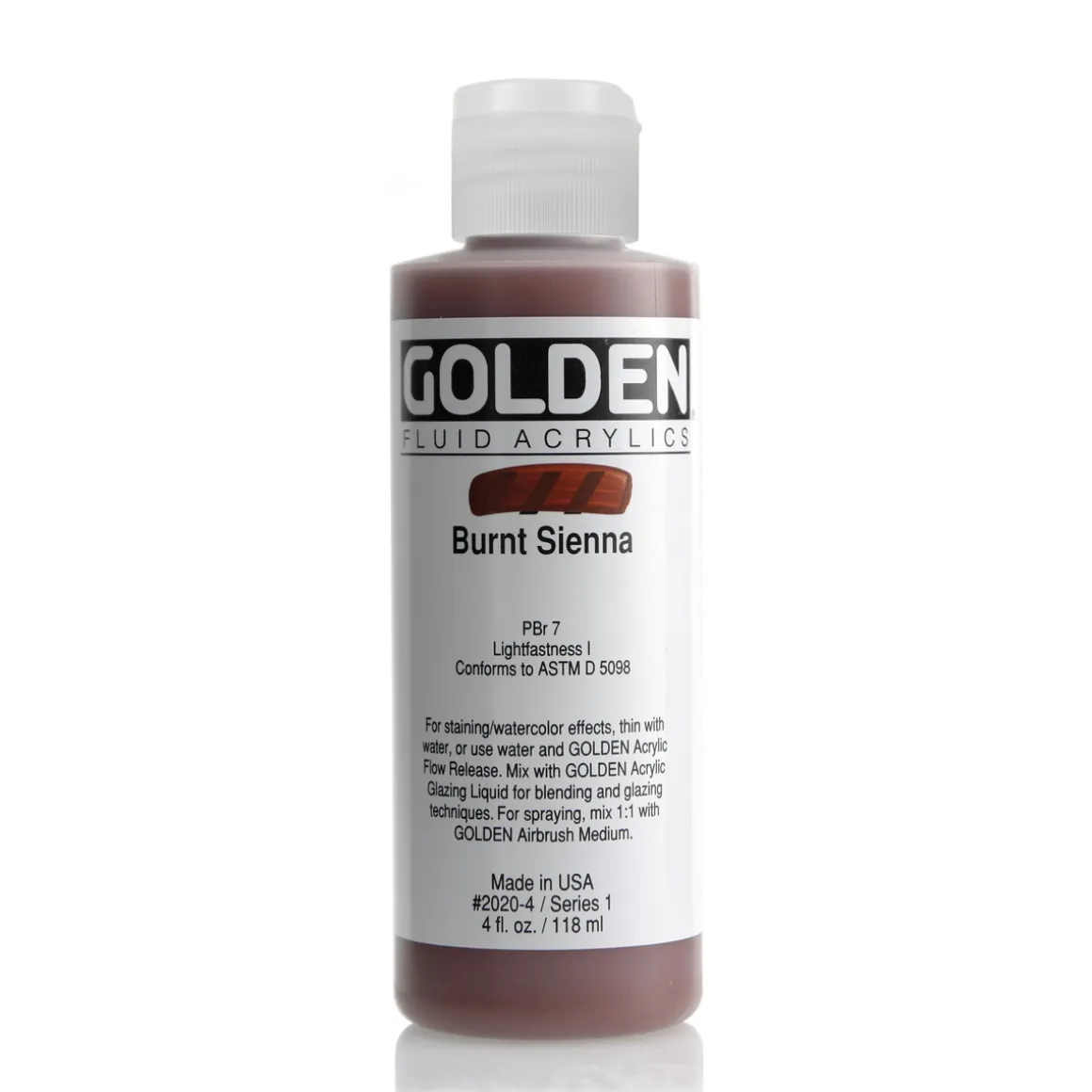 Golden Fluid Acrylics 118 ml - 2020 Burnt Sienna