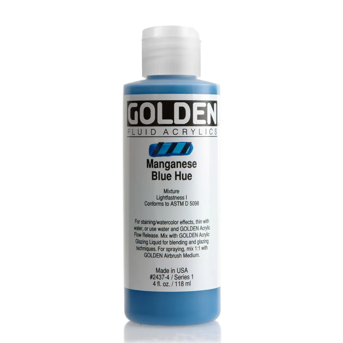Golden Fluid Acrylics 118 ml - 2437 Manganese Blue Hue