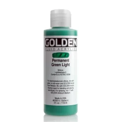 Golden Fluid Acrylics 118 ml - 2250 Permanent Green Light