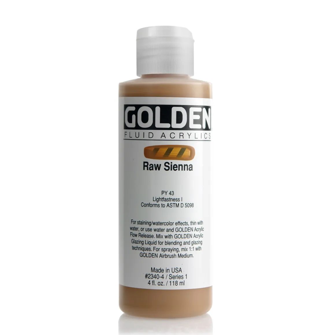 Golden Fluid Acrylics 118 ml - 2340 Raw Sienna