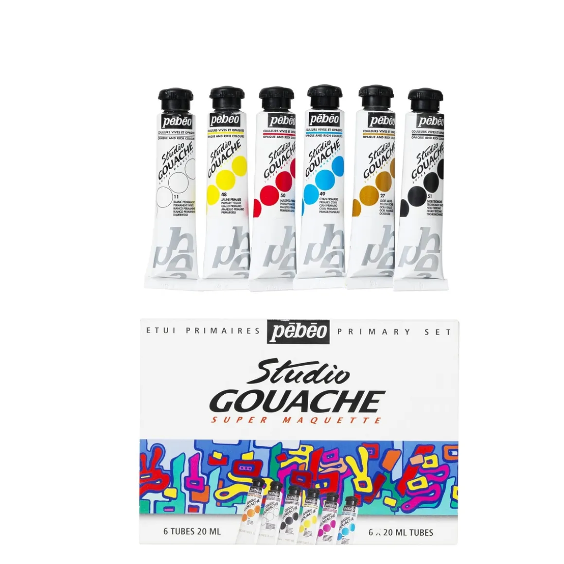 Gouache set Primary 6x20 ml