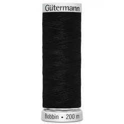Gütermann bobbintråd, maskinbroderitråd 200 meter, sort 1005