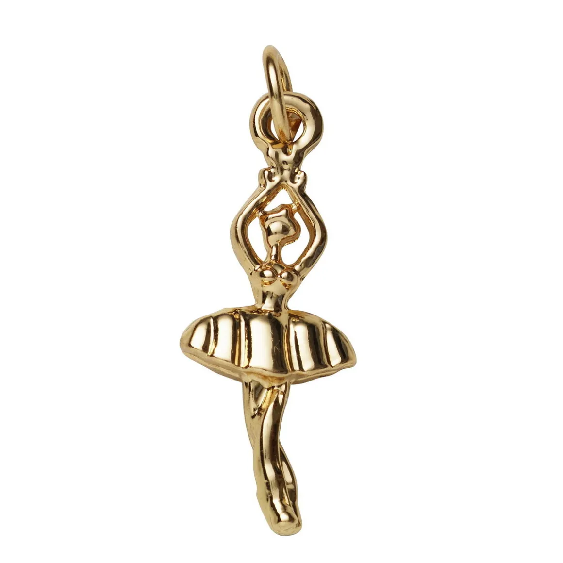 Guldfarvet vedhæng/charm ballerina 9×23 mm