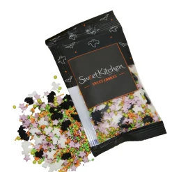 Halloween-krymmel spøgelser & flagermus, dekorer kager, lagkager og muffins. 40 gram