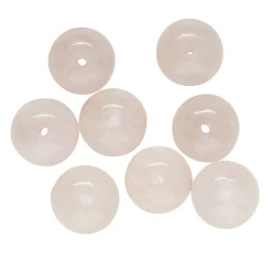 Halvædelsten rosenkvarts Ø10 mm