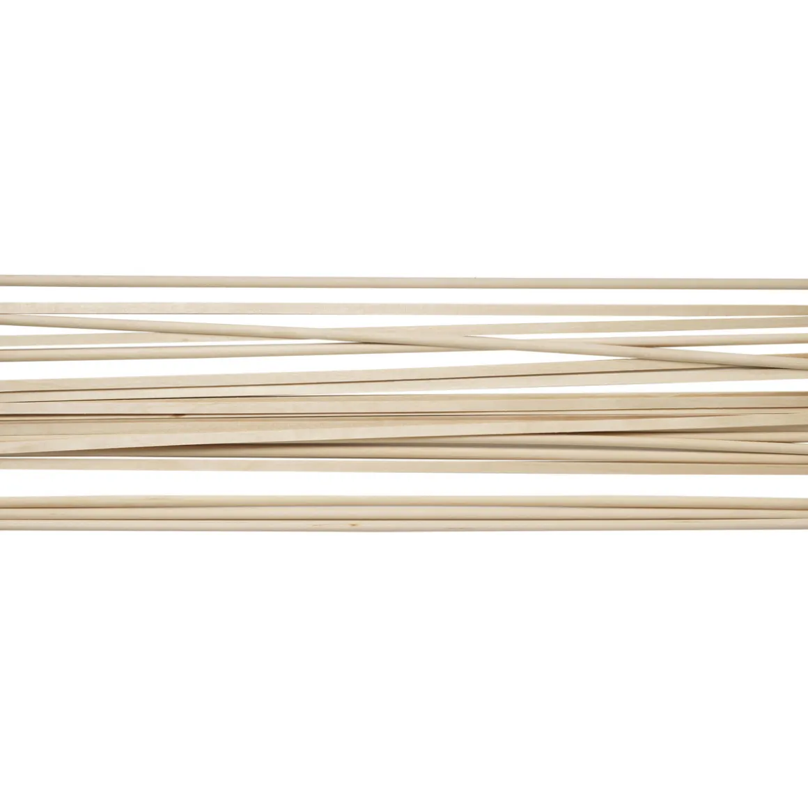 20 halve rundstokke – længde 50 cm, bredde 6 mm, dybde 3 mm