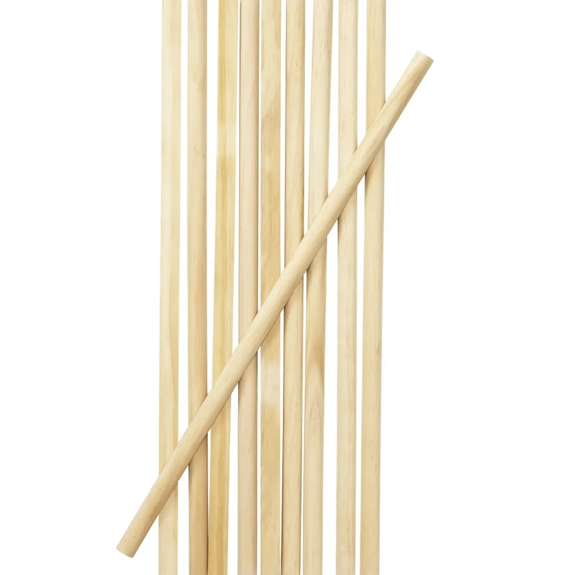 Halvstav af birk til DIY-projekter, 10-pak H: 2 cm L: 60 cm