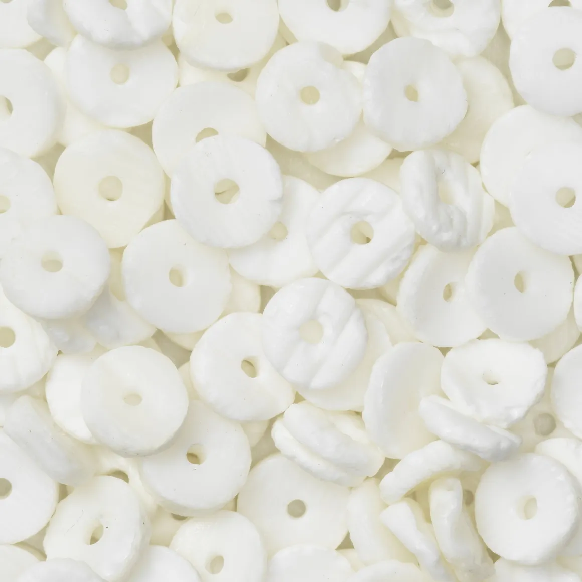90–100 heishi beads/heishi-perler af ægte muslingeskal