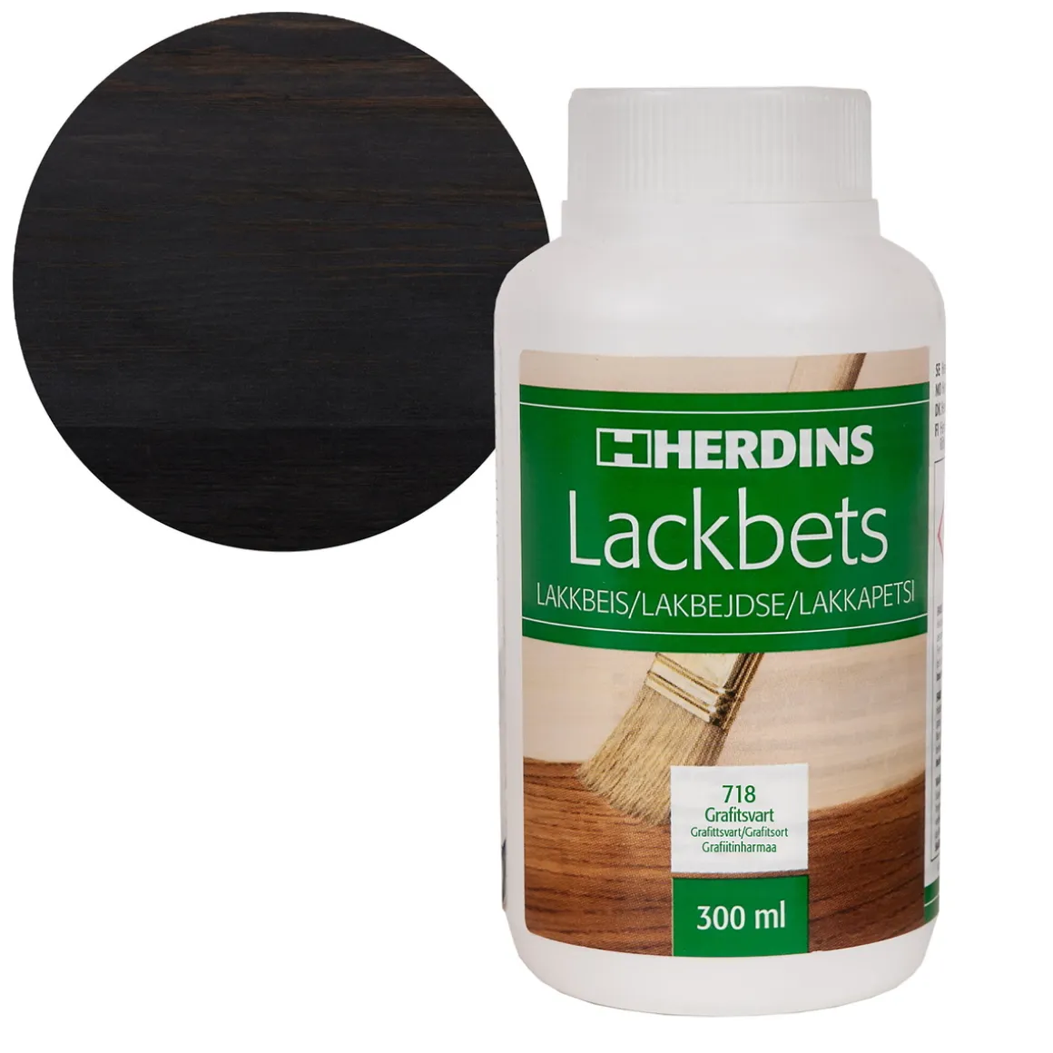 Herdins lakbejdse 300 ml – 718 grafitsort