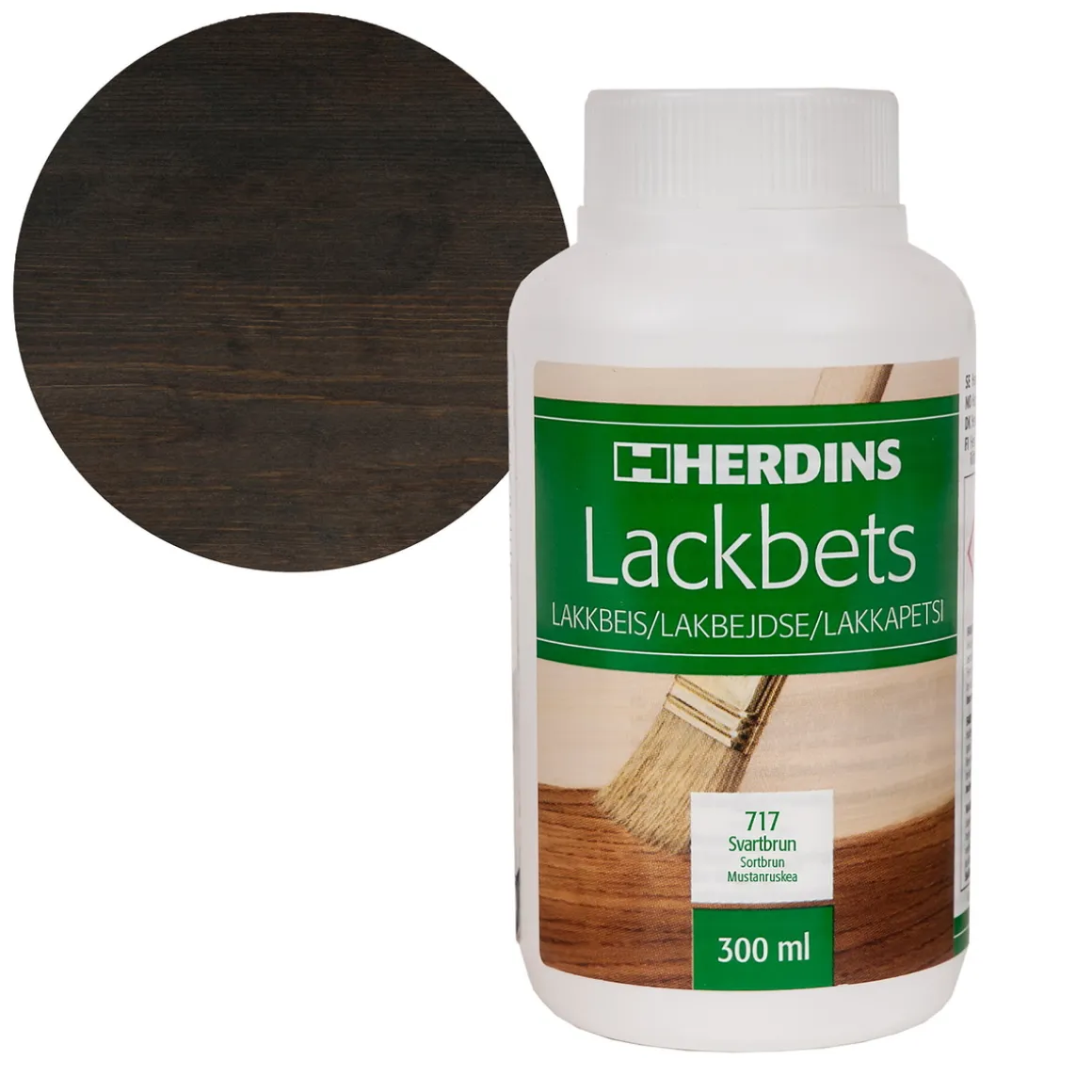 Herdins lakbejdse 300 ml – 717 sortbrun