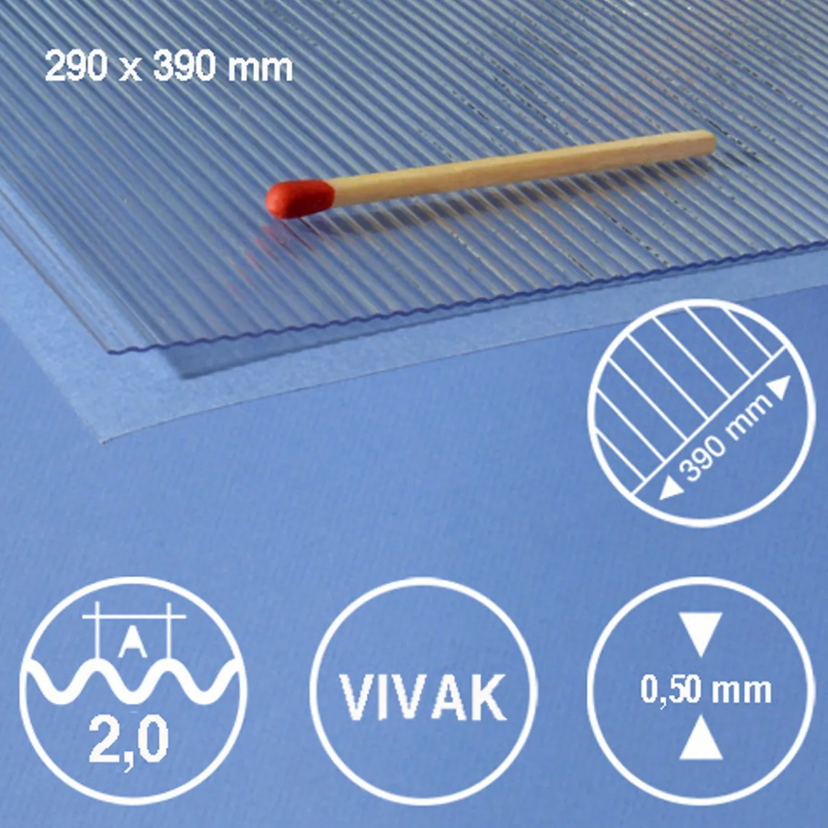 Hermoli ark korrugeret pet 2mm