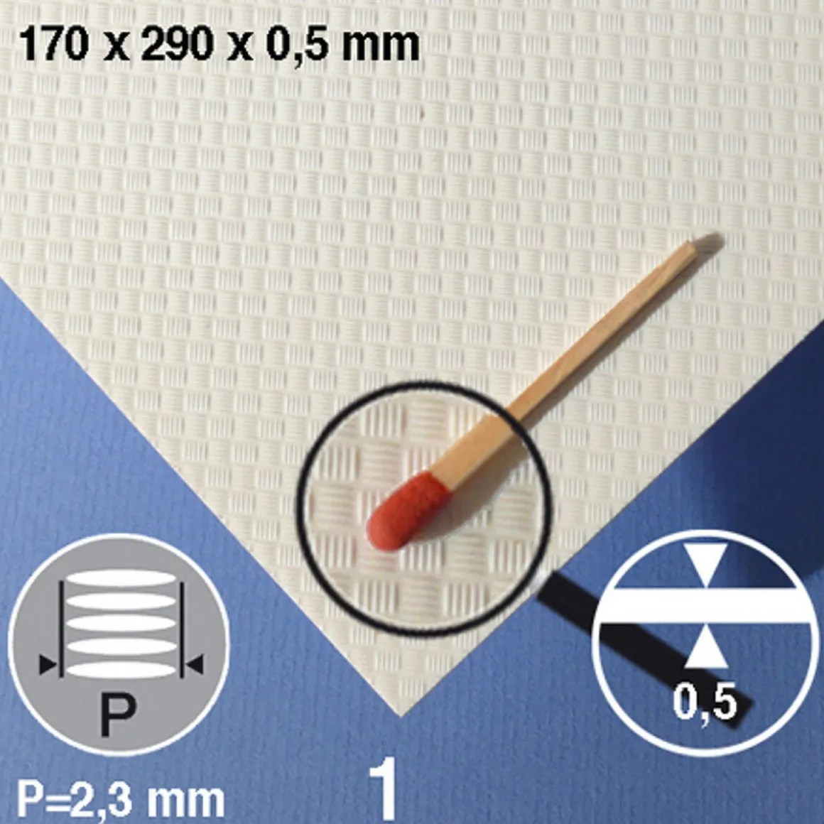 Hermoli ark struktureret 2,3mm