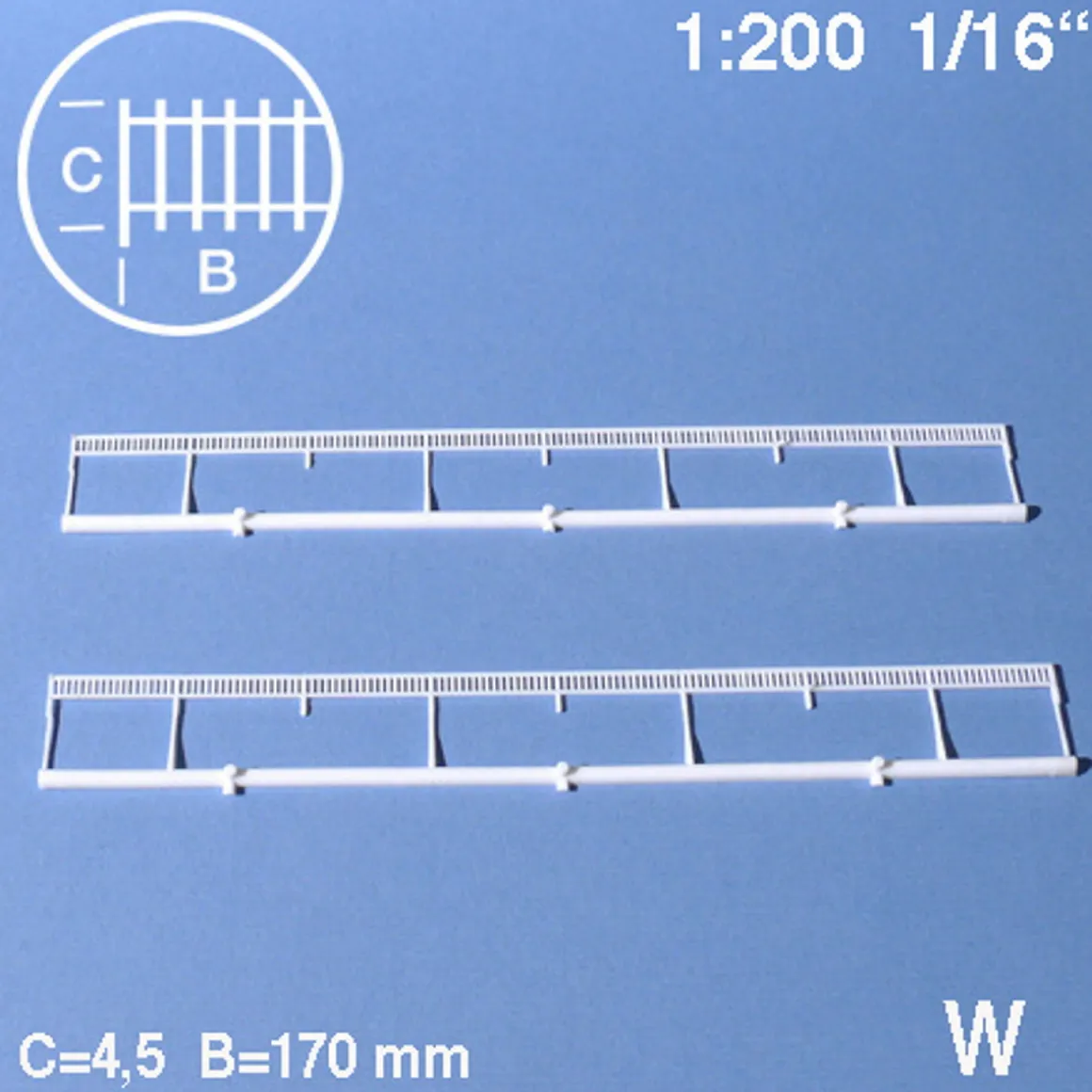 Hermoli balustrade 1:200 2 stk
