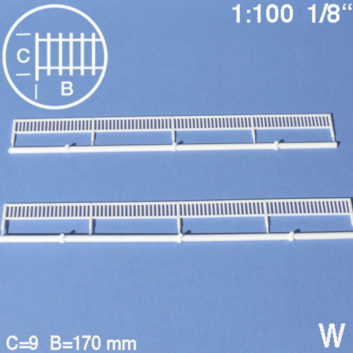 Hermoli balustrade 1:100 2 stk