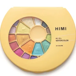 HIMI Watercolour Kit Metallic, 24 skinnende akvarelfarver og 1 pensel