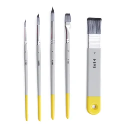 HIMI Watercolour, 5-pak akvarelpensler, 3 runde, 1 flad og 1 bred flad