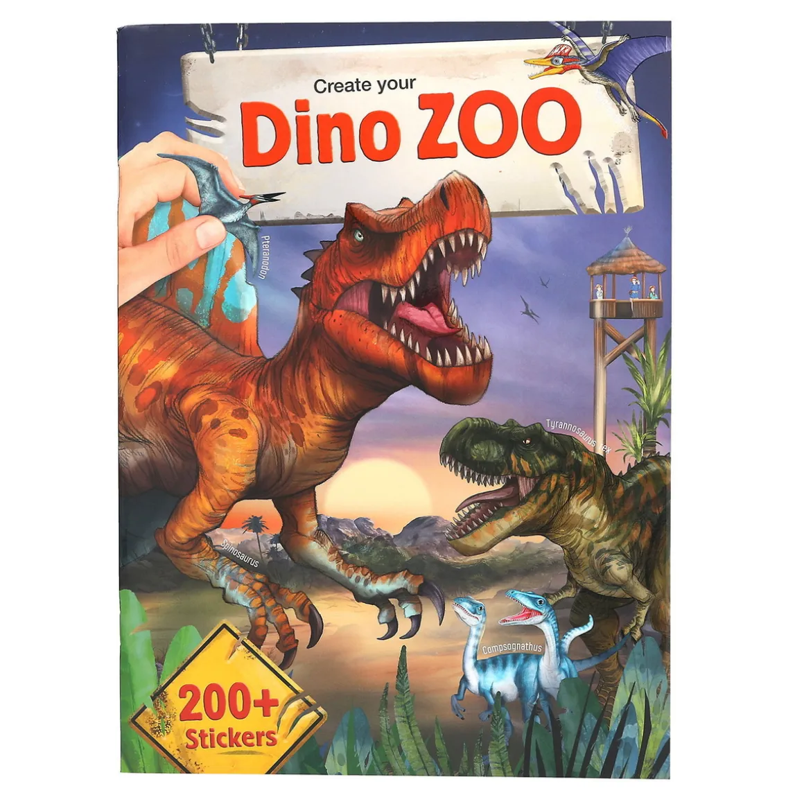 Hobbybog Create your dino, RAWRR dinosaurer! 22×30 cm, 24 sider +200 stickers