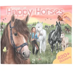 Hobbybog Create your happy horses – masser af heste! 30×24,5 cm, 24 sider og +420 stickers