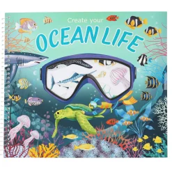 Hobbybog Create your ocean life, masser af fisk og hav, 24×21 cm, 16 sider +stickers