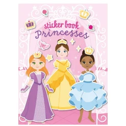 Hobbybog stickers – Prinsesser. 21×28 cm, 8 farvestrålende motiver + 4 sider stickers