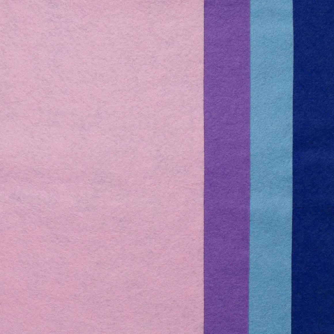 Hobbyfilt 20×30 cm, 4 stk. – rosa, lilla og blå havnuancer