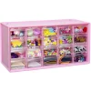 Hobbykommode i rosa udførelse! Masser af hobby- og hobbytilbehør – 38×15,5×19 cm