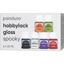 Hobbylak gloss 6×20 ml Spooky – 6 blanke farver med lidt fokus på halloween!
