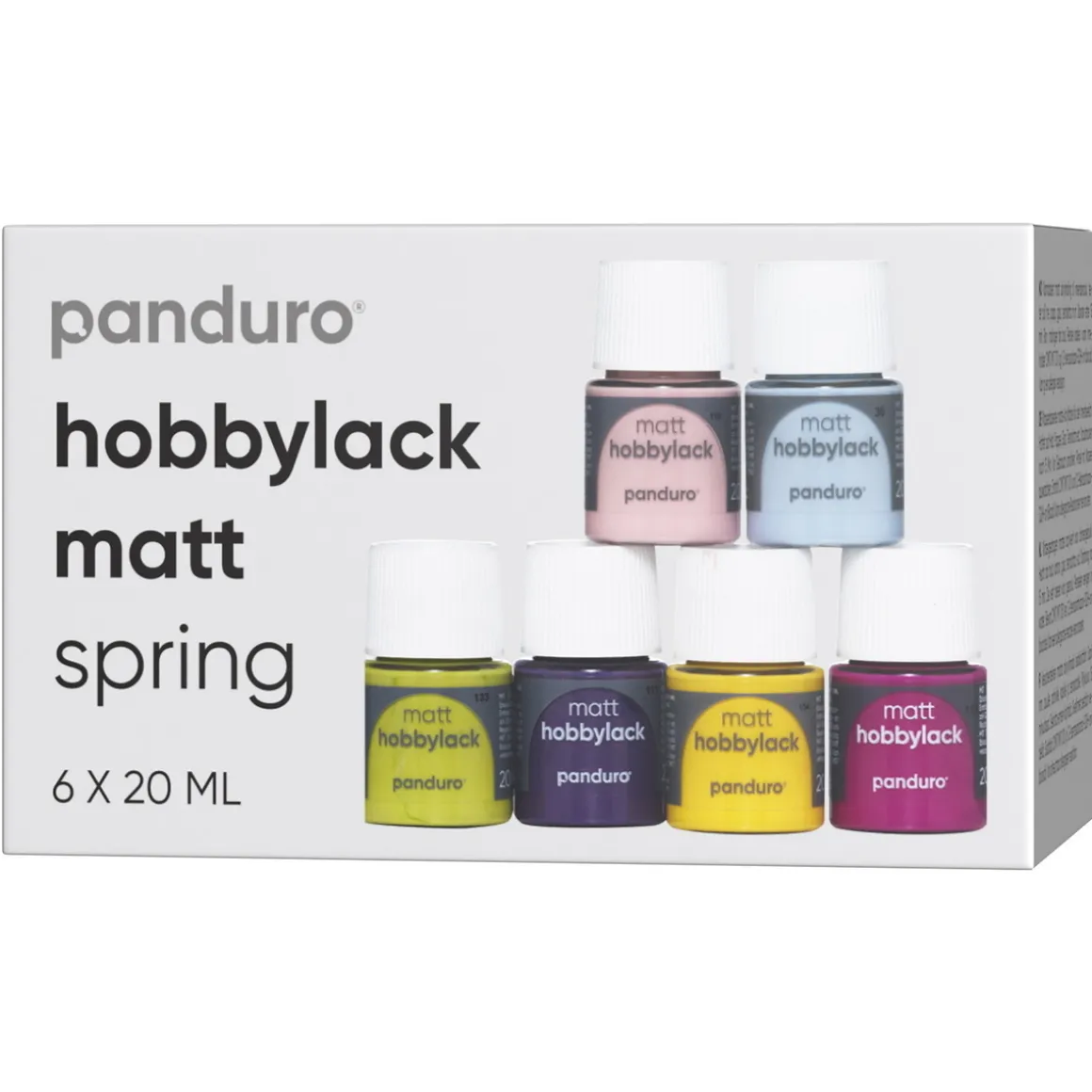 Hobbylak mat 6×20 ml Spring – 6 matte forårsfarver