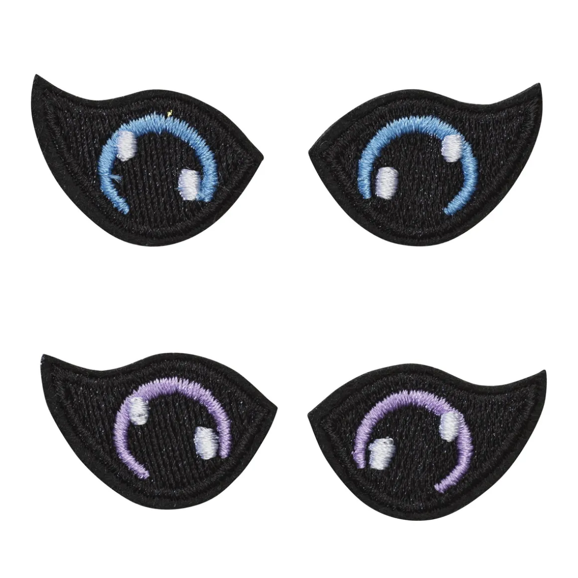 Hobby Pony stoføjne 2 par, blå og lilla, 32×20 mm