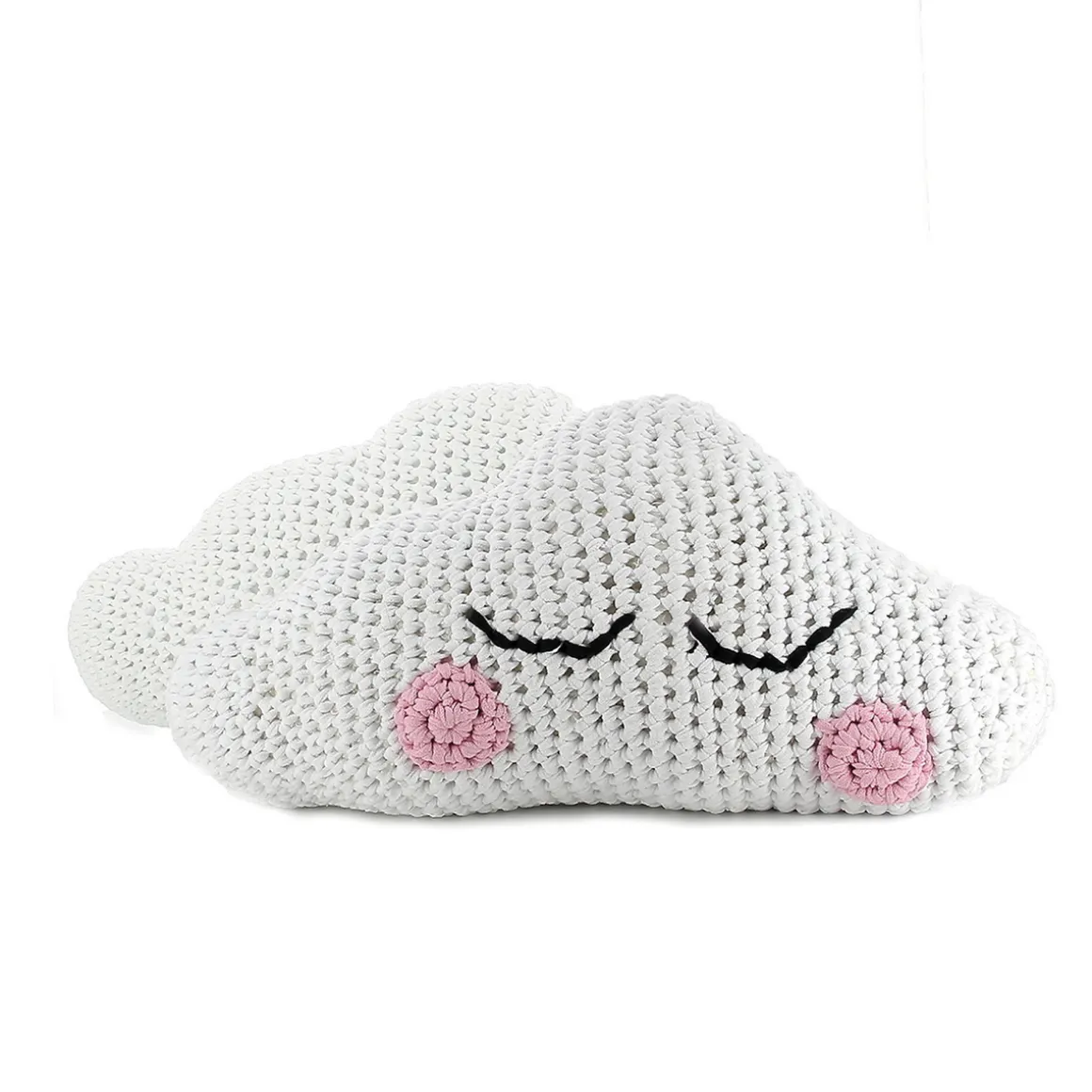 Hooked DIY-kit Dream cloud, hækl en sød lille skyformet pude, 45×25 cm