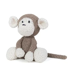 Hooked DIY-kit Monkey Mace, hækl en sød amigurumi-abe, længde 17 cm