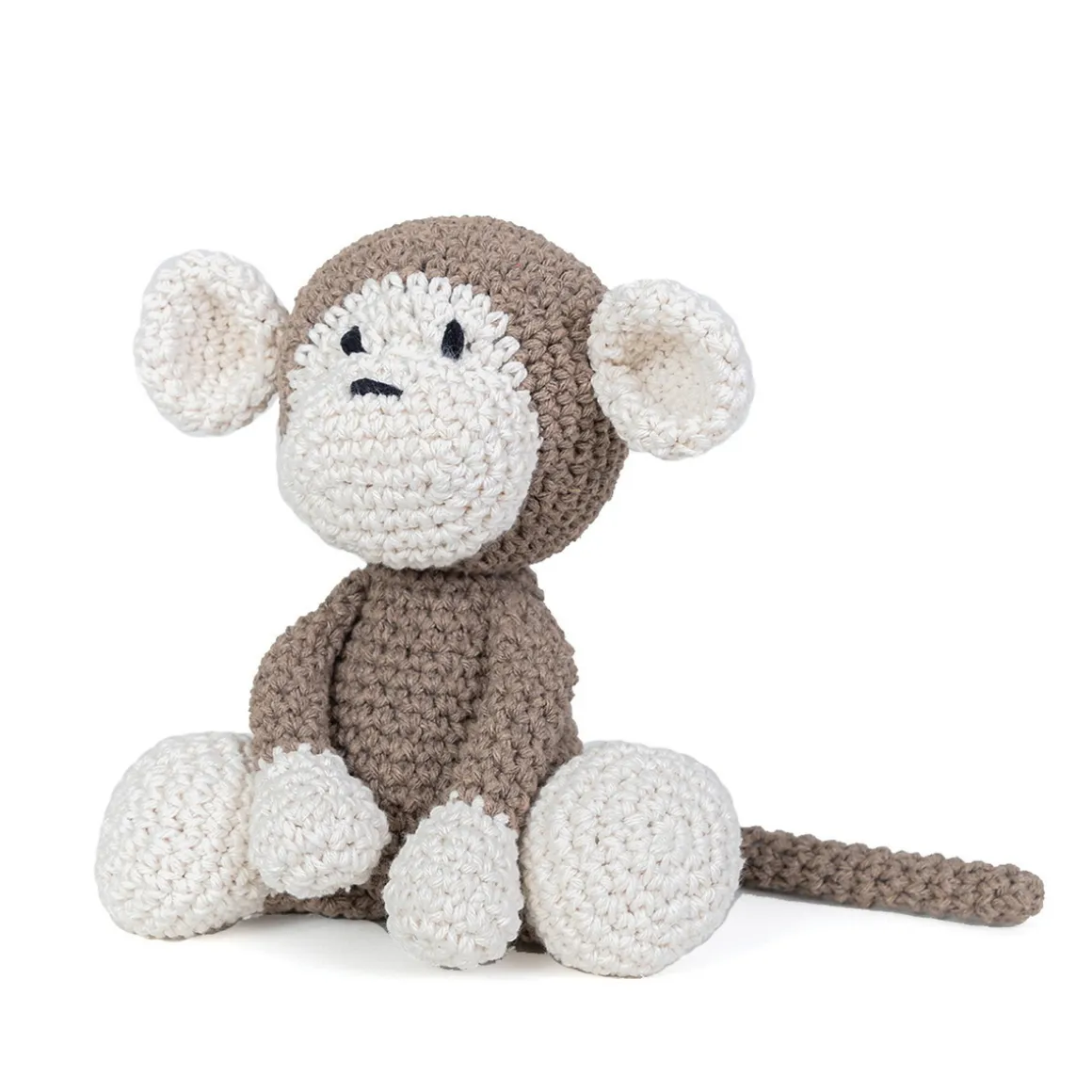 Hooked DIY-kit Monkey Mace, hækl en sød amigurumi-abe, længde 17 cm