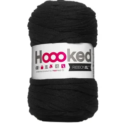 Hooked Ribbon XL garn 250 g sort – RXL26 Black