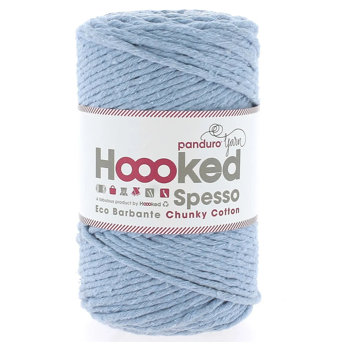 Hoooked Spesso Eco Barbante Chunky Cotton by Panduro Yarn – 500 g lyseblå, Provence S900