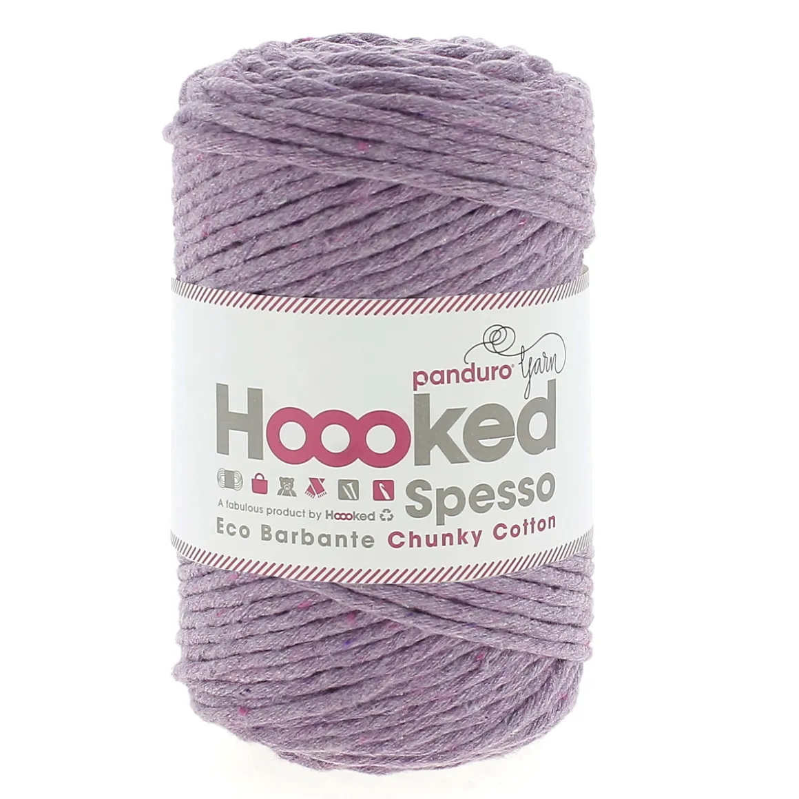 Hoooked Spesso Eco Barbante Chunky Cotton by Panduro Yarn – 500g lilla, Orchid S600