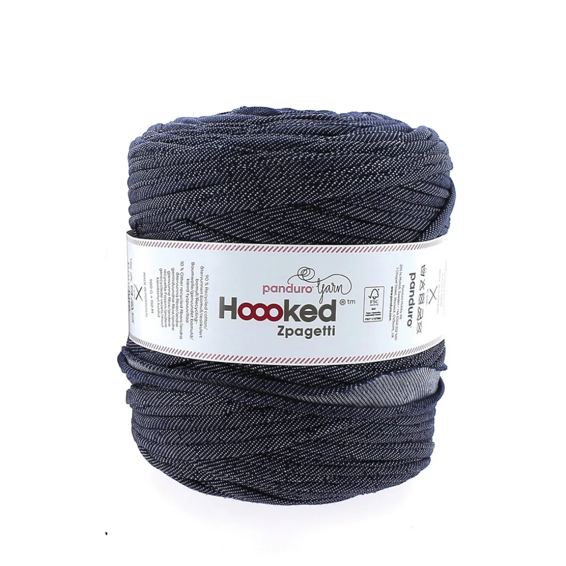 Hoooked Zpagetti Medium jerseygarn 900g denim – Jeans ZP005-66, pris pr. stk.