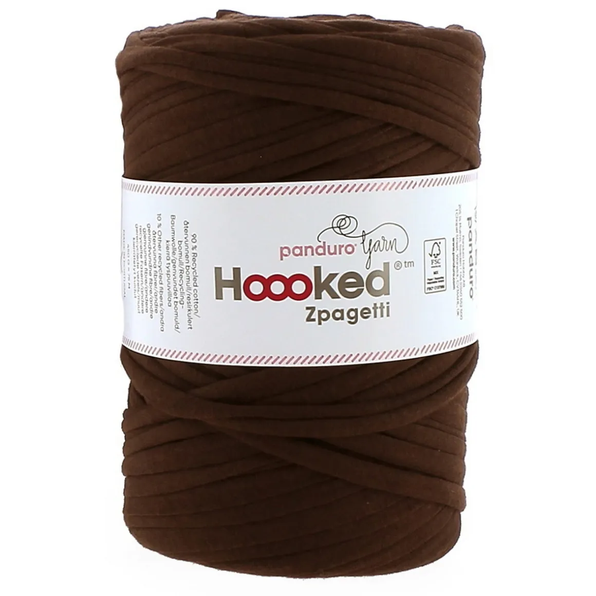 Hoooked Zpagetti Medium jerseygarn 450 g brun – Brown shades, pris pr. stk.
