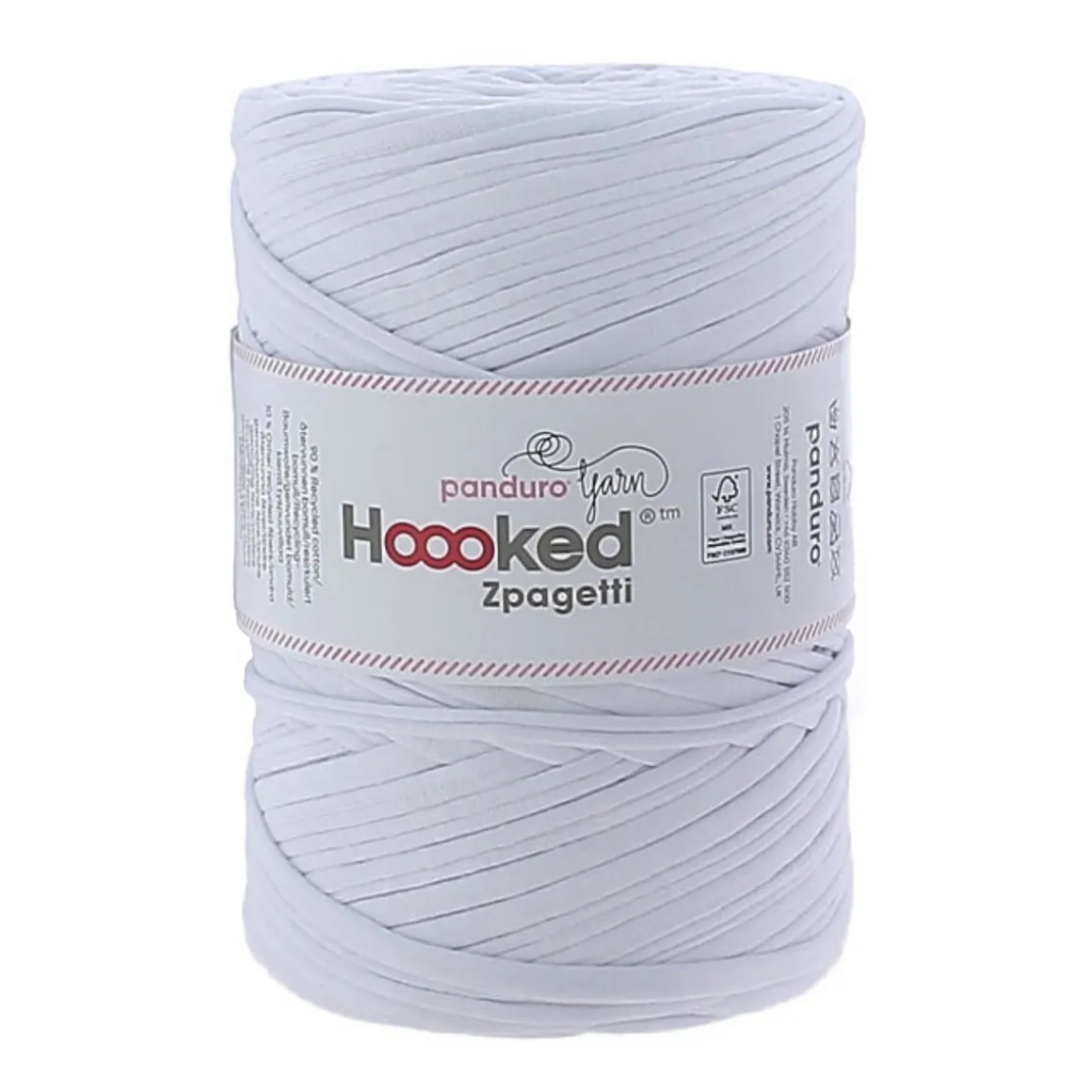 Hoooked Zpagetti Medium tricotgarn 450 g hvid – White shades ZP004-2, pris pr. stk.