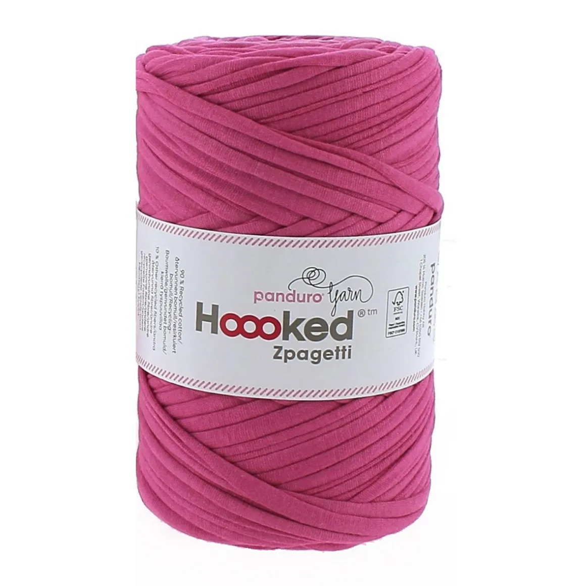 Hoooked Zpagetti Medium tricotgarn 450 g cerise – Super Pink Shades ZP004-04, pris pr. stk.