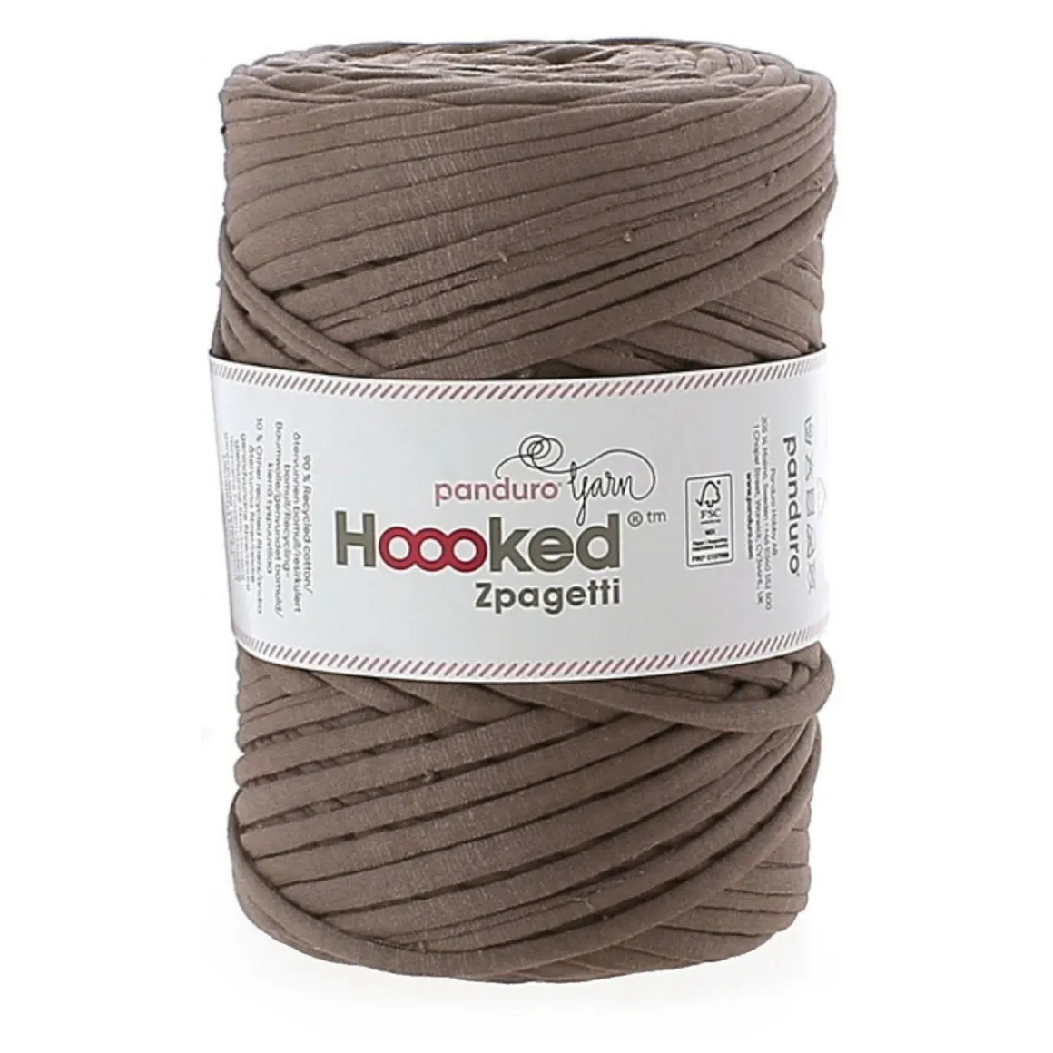 Hoooked Zpagetti Medium tricotgarn 450 g taupe – Taupe shades ZP004-03, pris pr. stk.