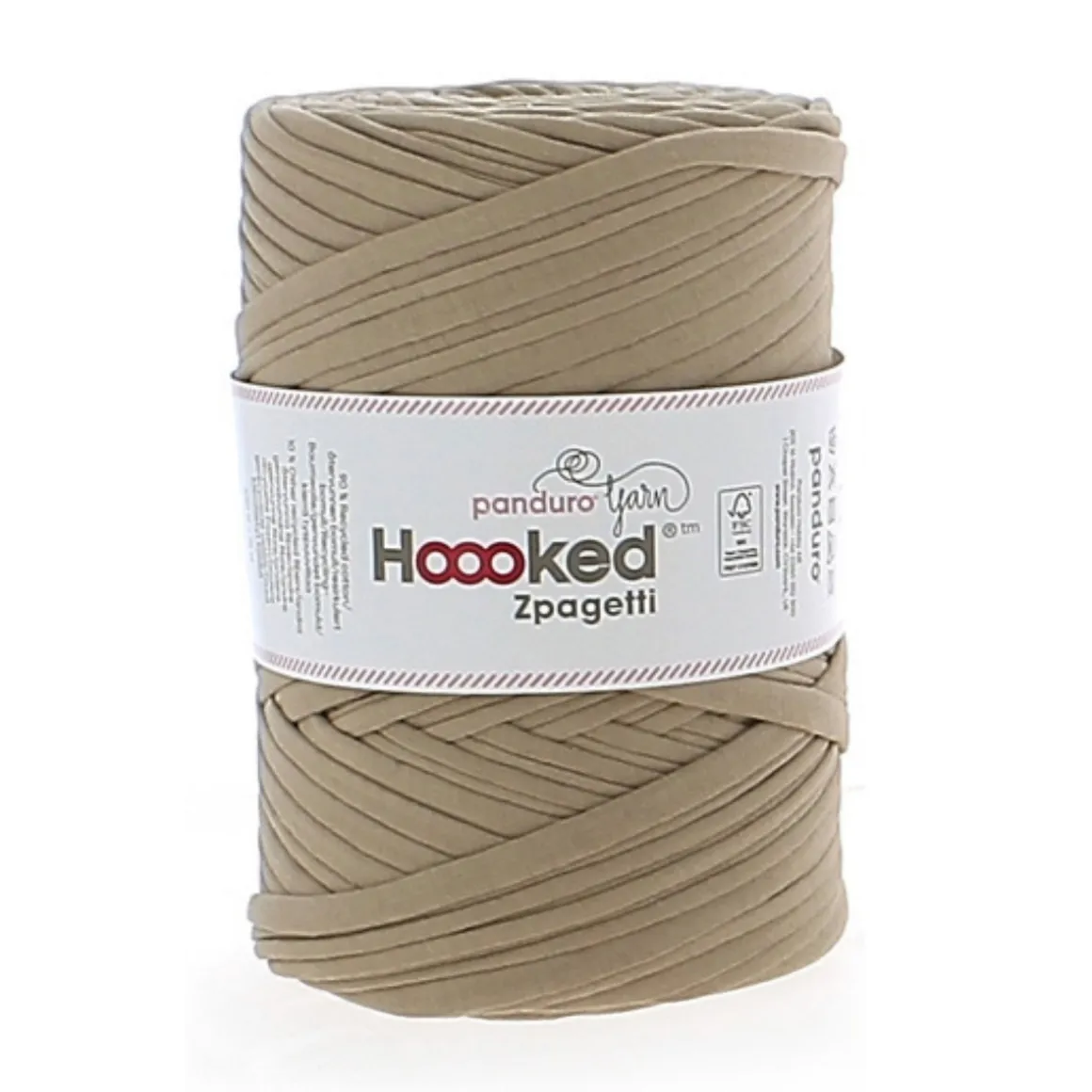 Hoooked Zpagetti Medium tricotgarn 450g beige – Beige shades ZP004-17, pris pr. stk.