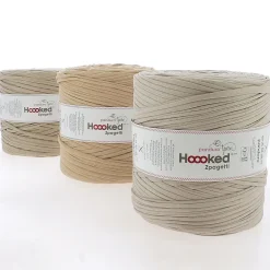 Hoooked Zpagetti Medium tricotgarn 900 g beige – Beige shades ZP005-17, pris pr. stk.